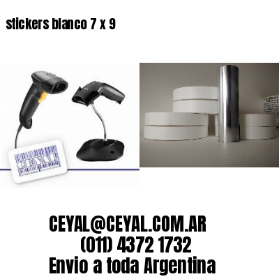 stickers blanco 7 x 9