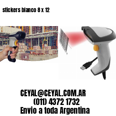 stickers blanco 8 x 12