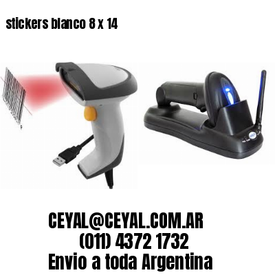 stickers blanco 8 x 14