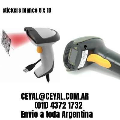 stickers blanco 8 x 19