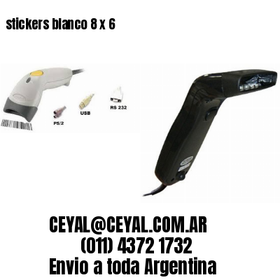 stickers blanco 8 x 6