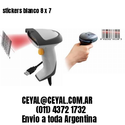 stickers blanco 8 x 7