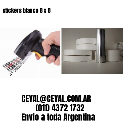stickers blanco 8 x 8