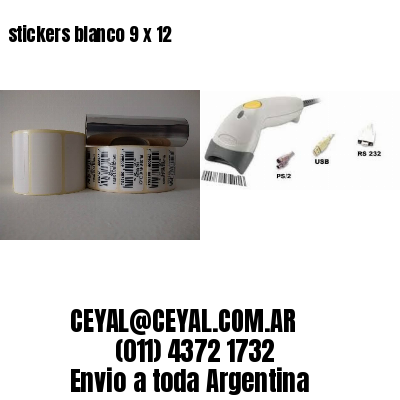 stickers blanco 9 x 12