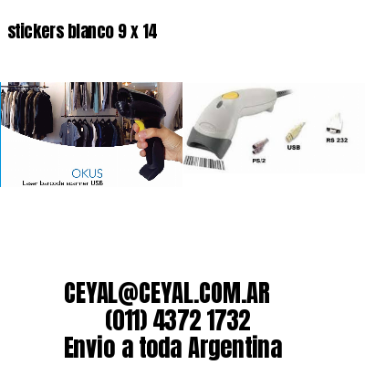 stickers blanco 9 x 14