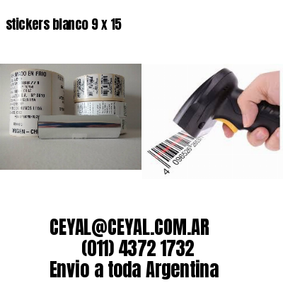 stickers blanco 9 x 15