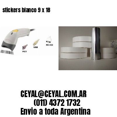 stickers blanco 9 x 18