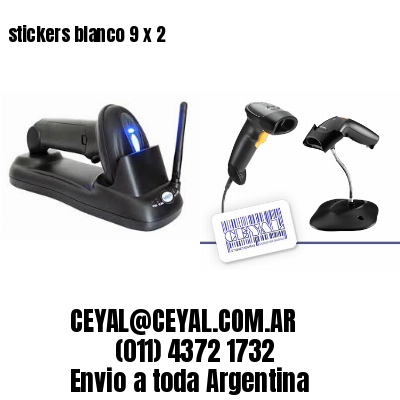 stickers blanco 9 x 2