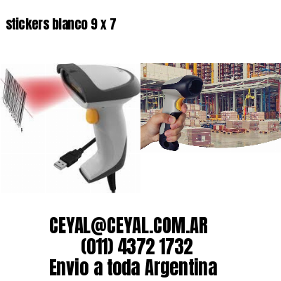 stickers blanco 9 x 7