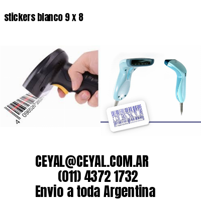 stickers blanco 9 x 8
