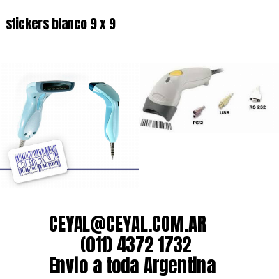 stickers blanco 9 x 9