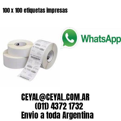 100 x 100 etiquetas impresas