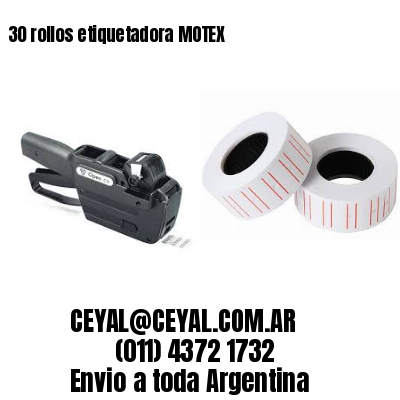 30 rollos etiquetadora MOTEX