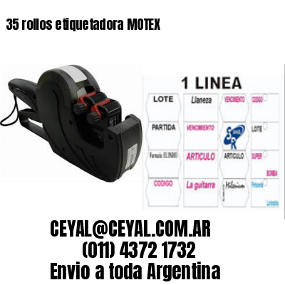 35 rollos etiquetadora MOTEX