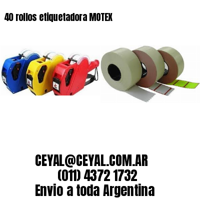 40 rollos etiquetadora MOTEX