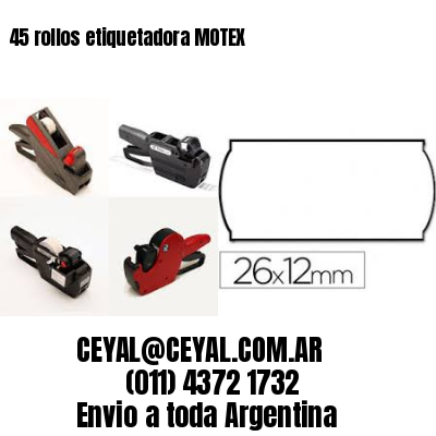 45 rollos etiquetadora MOTEX