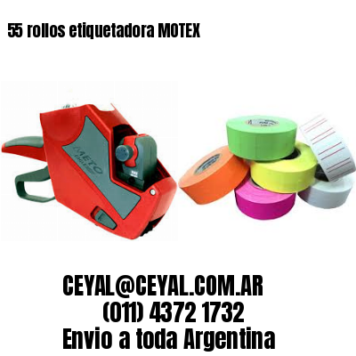 55 rollos etiquetadora MOTEX