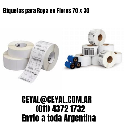 Etiquetas para Ropa en Flores 70 x 30