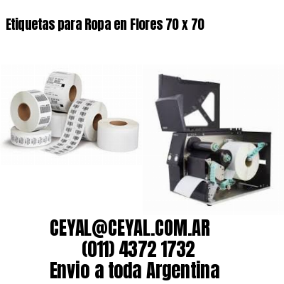 Etiquetas para Ropa en Flores 70 x 70