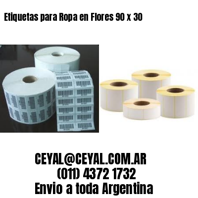 Etiquetas para Ropa en Flores 90 x 30