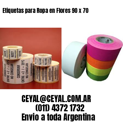 Etiquetas para Ropa en Flores 90 x 70