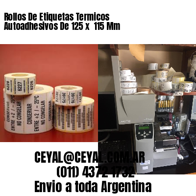 Rollos De Etiquetas Termicos Autoadhesivos De 125 x  115 Mm