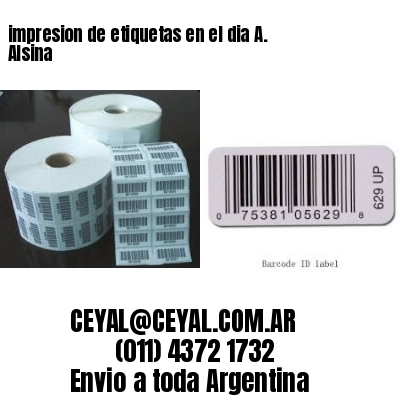 impresion de etiquetas en el dia A. Alsina