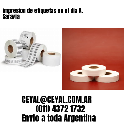 impresion de etiquetas en el dia A. Saravia