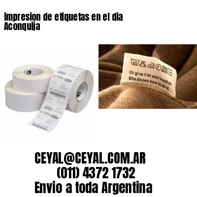 impresion de etiquetas en el dia Aconquija