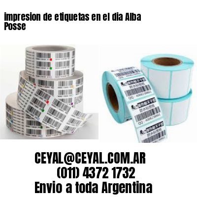 impresion de etiquetas en el dia Alba Posse