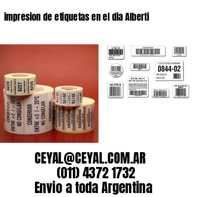 impresion de etiquetas en el dia Alberti