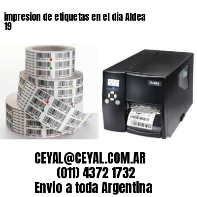 impresion de etiquetas en el dia Aldea 19