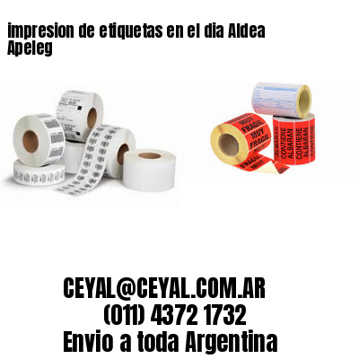 impresion de etiquetas en el dia Aldea Apeleg