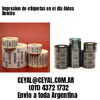 impresion de etiquetas en el dia Aldea Beleiro