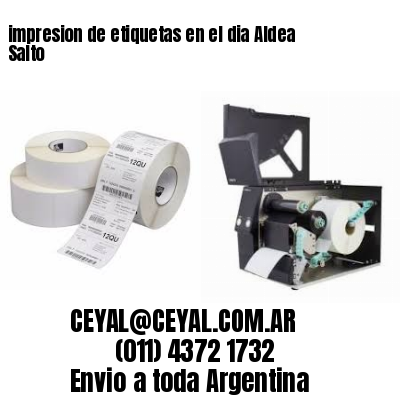 impresion de etiquetas en el dia Aldea Salto