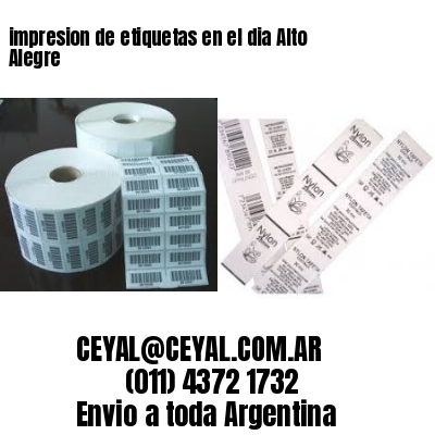 impresion de etiquetas en el dia Alto Alegre