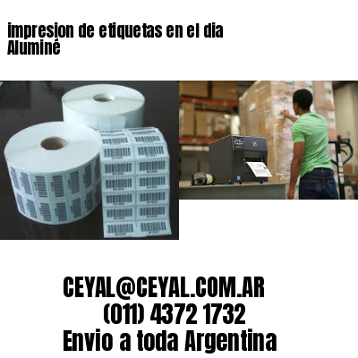 impresion de etiquetas en el dia Aluminé