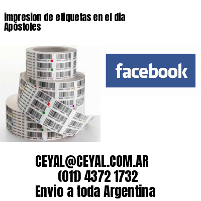impresion de etiquetas en el dia Apóstoles