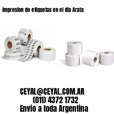 impresion de etiquetas en el dia Arata
