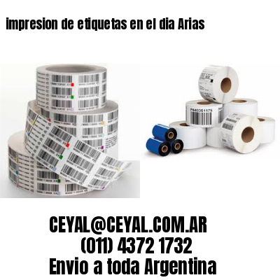 impresion de etiquetas en el dia Arias