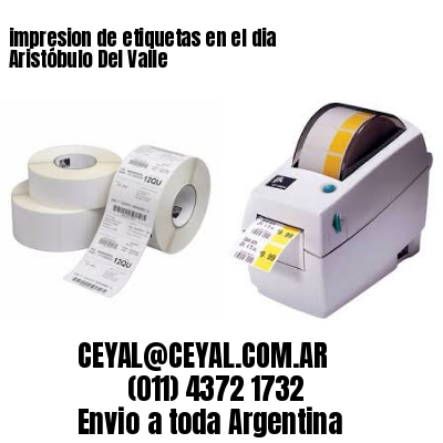 impresion de etiquetas en el dia Aristóbulo Del Valle
