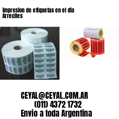 impresion de etiquetas en el dia Arrecifes