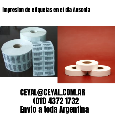 impresion de etiquetas en el dia Ausonia