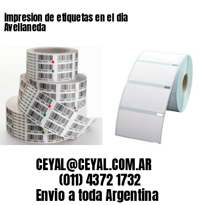 impresion de etiquetas en el dia Avellaneda