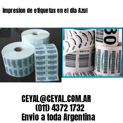 impresion de etiquetas en el dia Azul