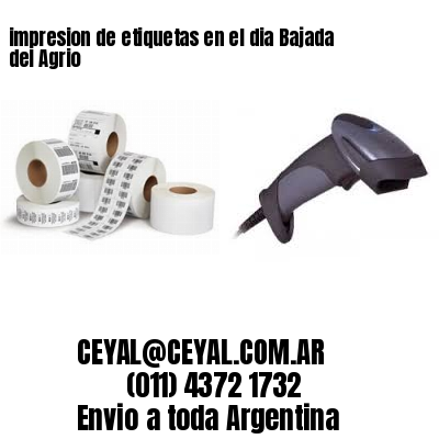 impresion de etiquetas en el dia Bajada del Agrio