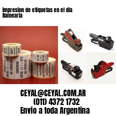 impresion de etiquetas en el dia Balnearia