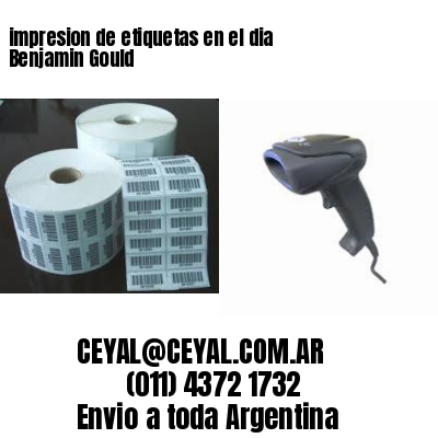 impresion de etiquetas en el dia Benjamin Gould