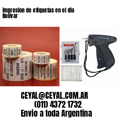 impresion de etiquetas en el dia Bolívar
