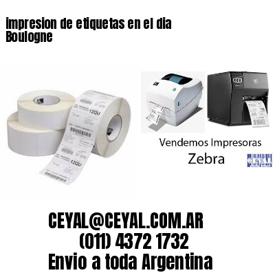 impresion de etiquetas en el dia Boulogne